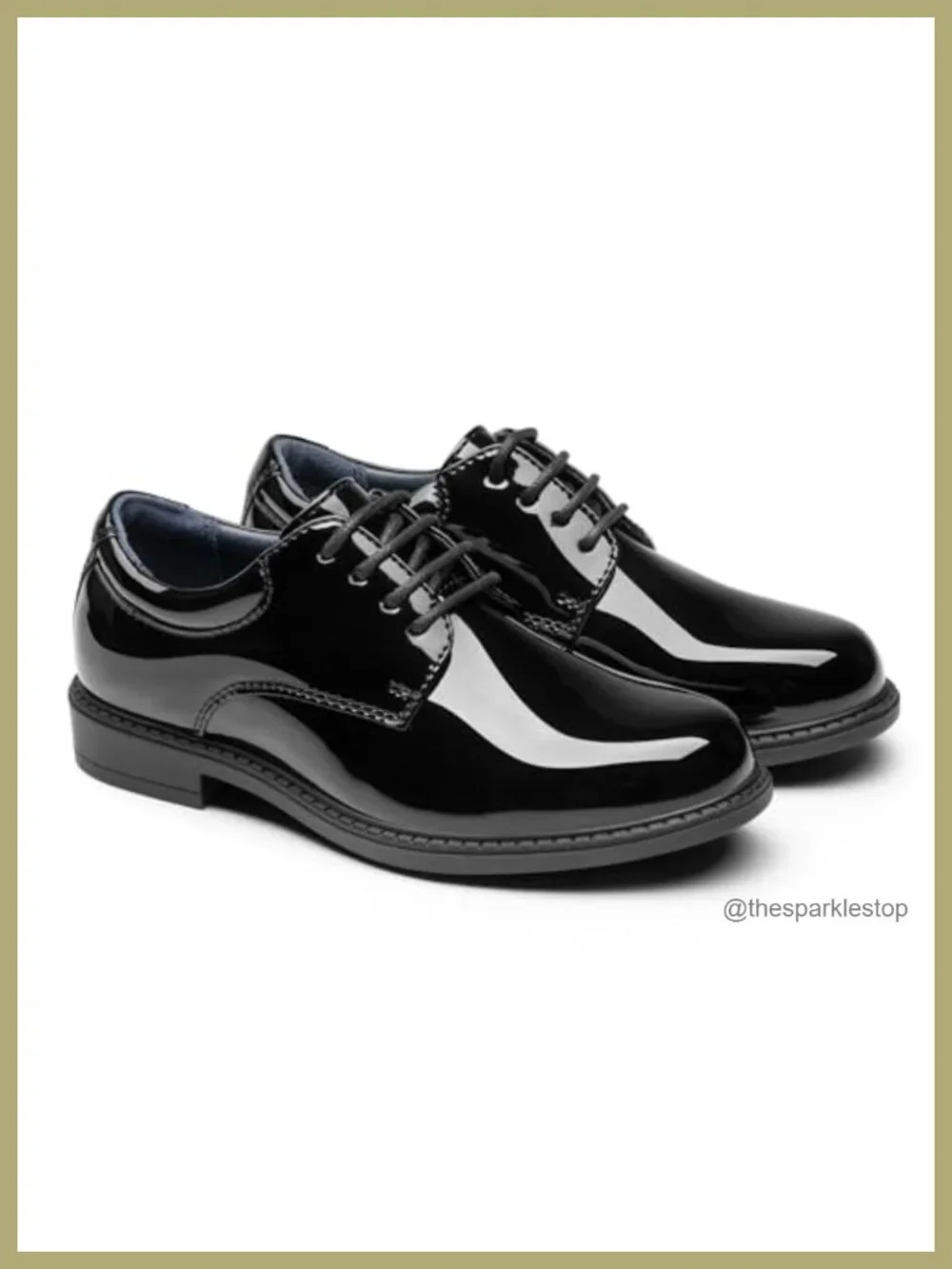 Faux Leather Boys Oxfords Dress Shoes Lightweight Chunky Sole Lace-Up